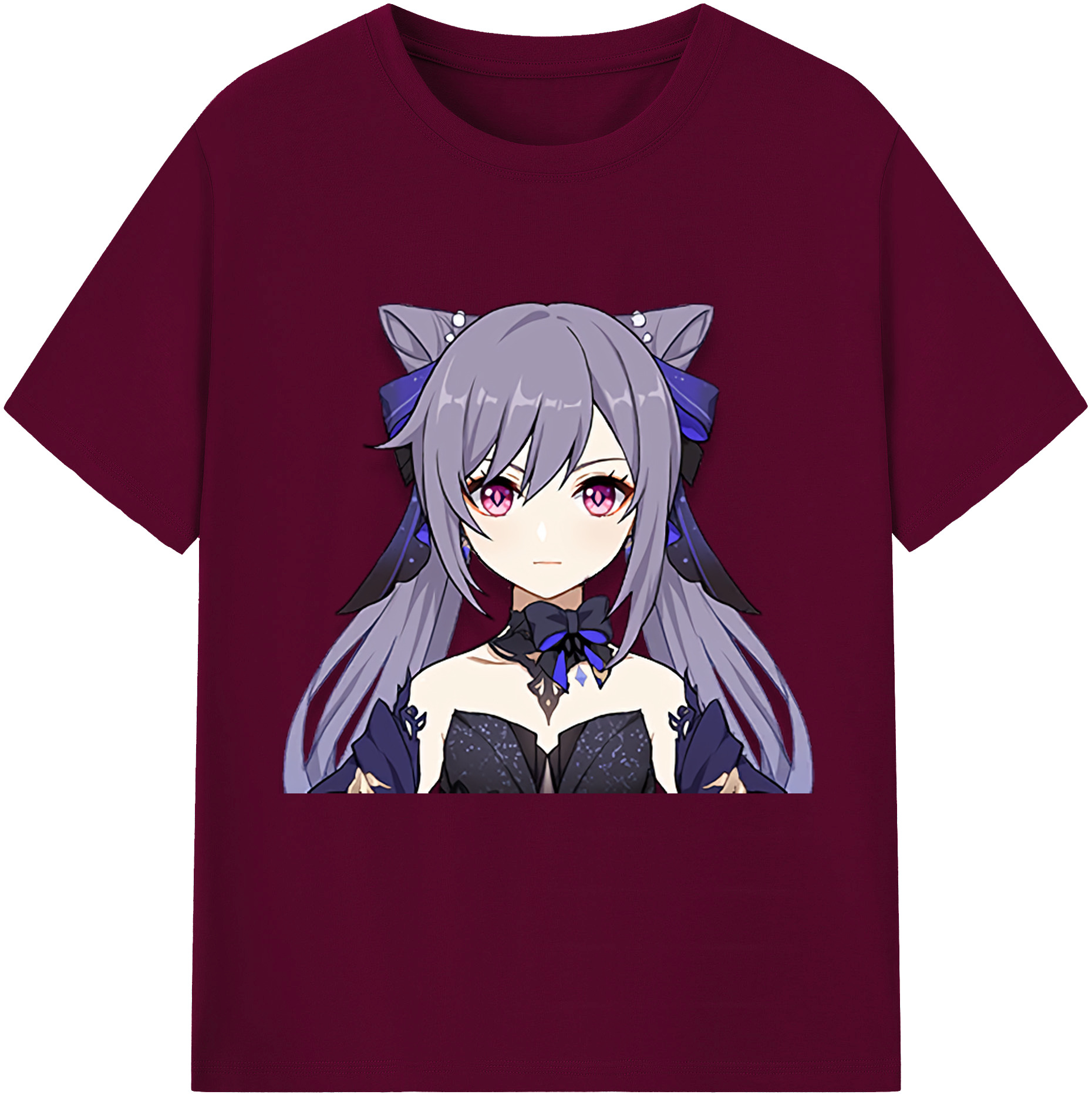 げんし神 刻晴 こくせい genshin Kokusei レディースカジュアルプリントTシャツ（綿100％）